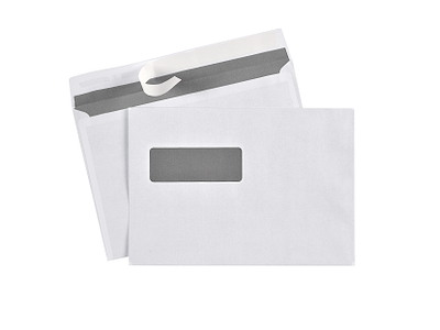 Kuverter M5 med rude 50 stk