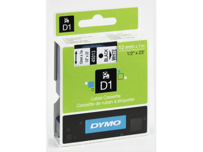 DYMO TAPE SORT/HVID 12MM 45013