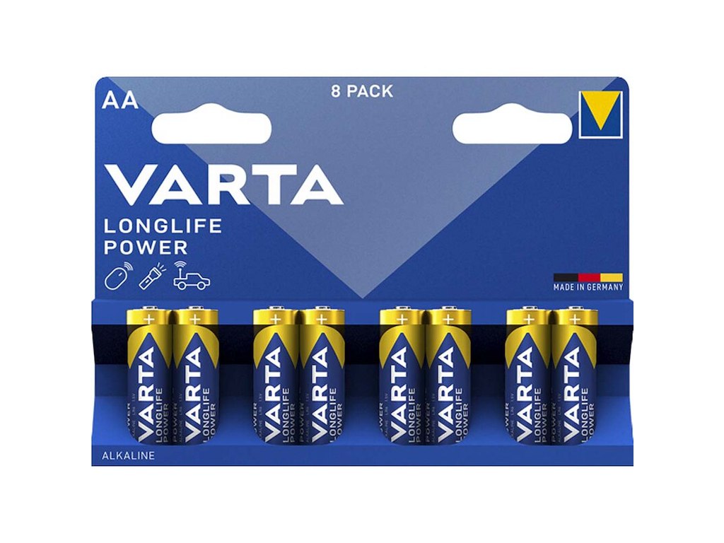 Batteri Varta Longlife Power AA 8 stk