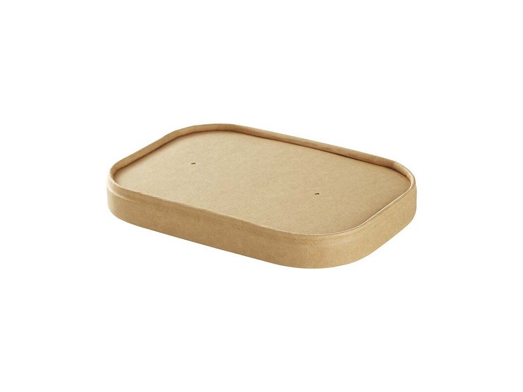 Låg til papbakke 500/1000ml brun 50 stk