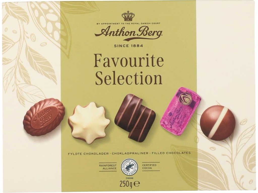 Chokolade Anton Berg Favorite Selection 250gr