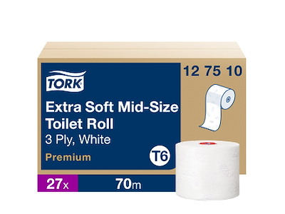 Toiletpapir Tork T6 127510 Mid-Size 3-lags 27 rl.