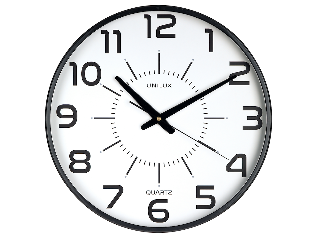 Vægur Unilux Maxi POP sort quartz Ø37,5 cm