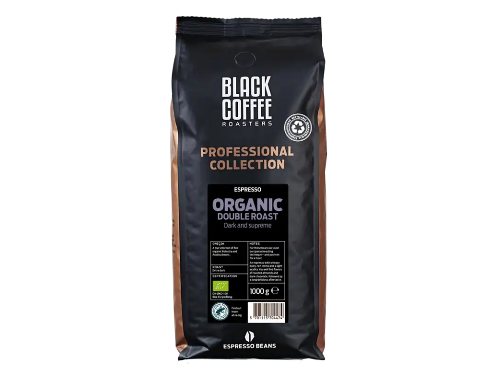 BKI kaffe | Espresso Organic Double | Hele bønner | 1 kg