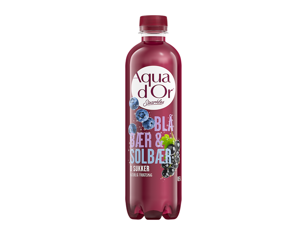 Aqua d'or Sparkles | Blåbær & solbær | 12 stk. | 0,5 l