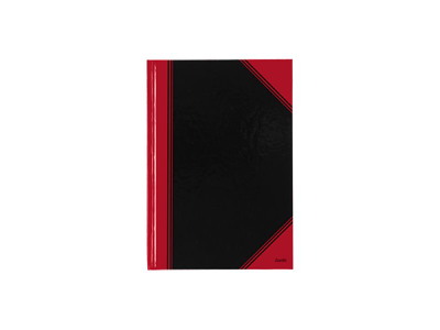 Kina notes A4 linjeret sort/rød Bantex