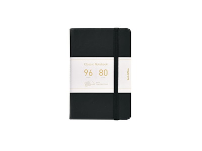 Notesbog A6 PU linjeret sort