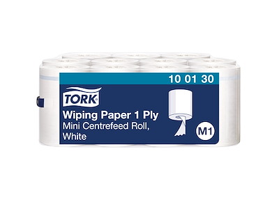 Aftørringspapir Tork M1 100130 Standard 1-lags hvid 11 rl.