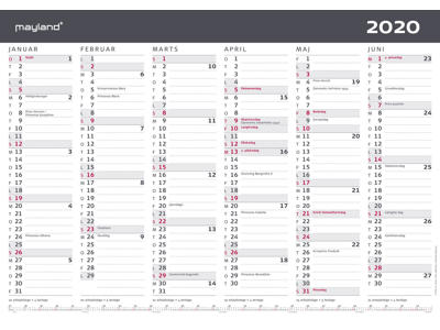 A3 kontorkalender, moderne, FSC Mix 20063100