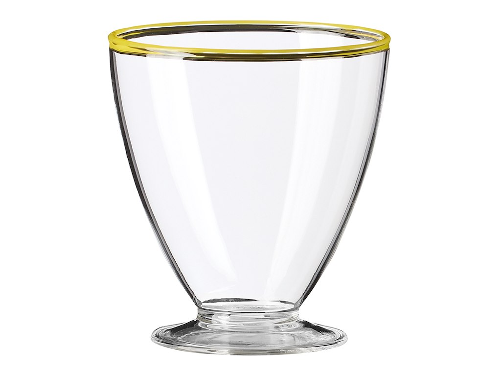 Glas m/fod 30cl Life in Colour Gul kant