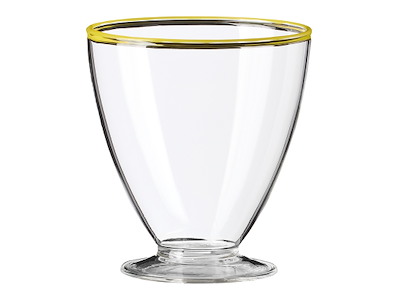 Glas m/fod 30cl Life in Colour Gul kant