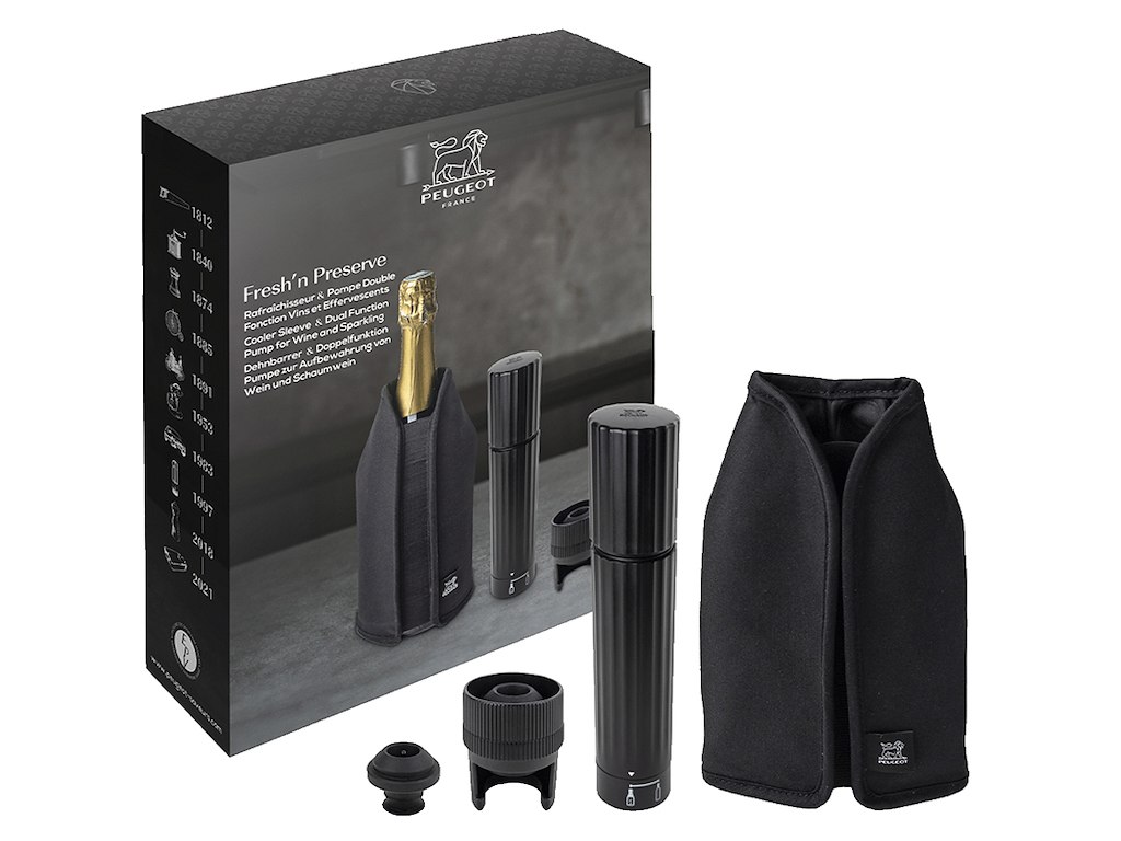 Gavesæt med Flaskekøler og Vinpumpe