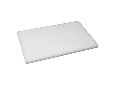 Skærebræt polyd Hvid 40x25x2 cm m/dup