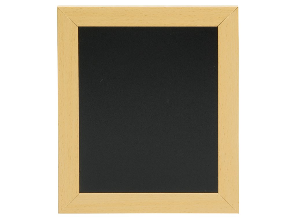 Tavle 24x20 cm teak lakeret træ ramme