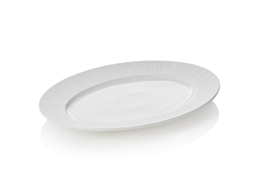 Tallerken 33x24,5x2,5 Shiro Hvid