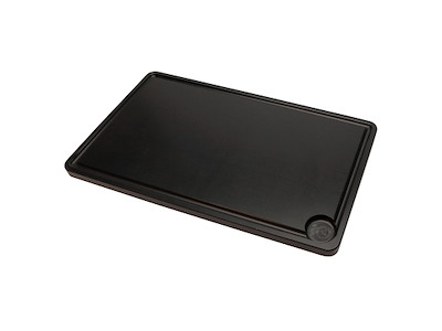 Skærebræt Sort 50x30x2 rille/sump/dup