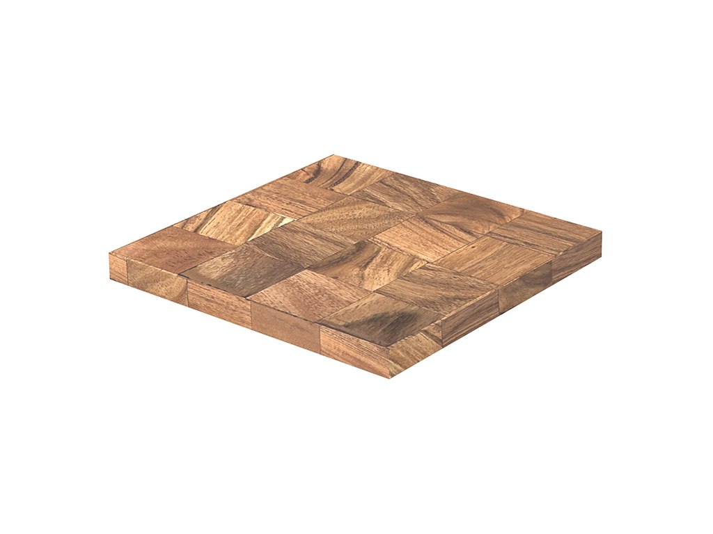 Bordskåner Træ Ternet 16x16x1,5cm