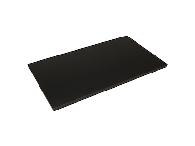 Skærebræt polyd Sort 75x40x2 cm m/dup