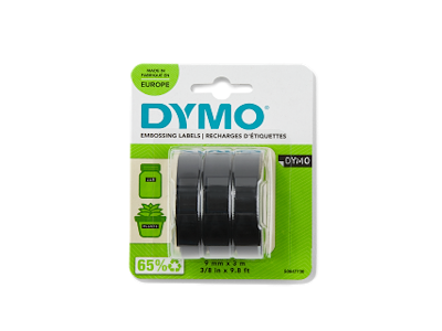 DYMO tape black 3 rolls of 9mmx3m