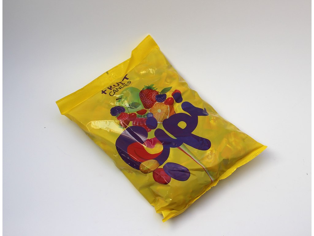 Blandet frugtbolcher 1 kg. (Enkeltindpakket, ca. 200 stk.)