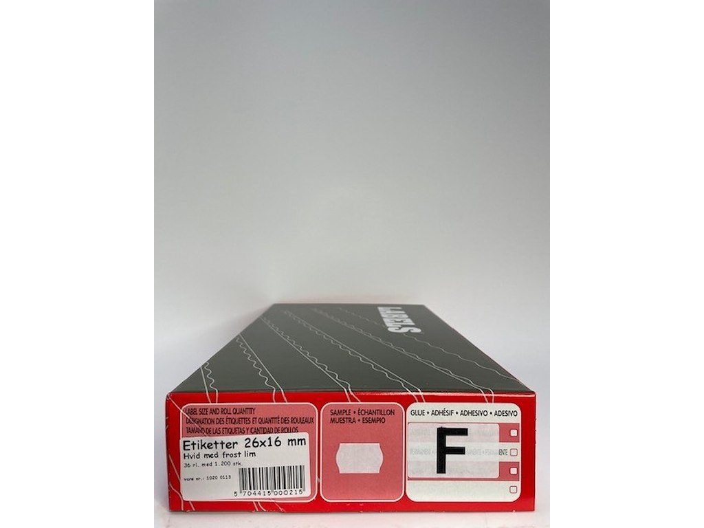 Etiketter 26x16 hvid frost Wave 36 rl.