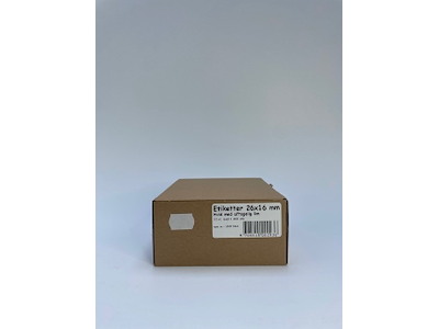 Etiketter 26x16 hvid m/aftagelig lim - 12 rl. (53551)