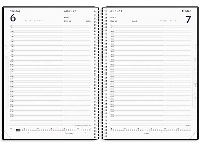 Mayland A5 Timekalender sort 2026