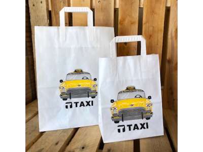 TAXI bærepose 8 L HVID (250)