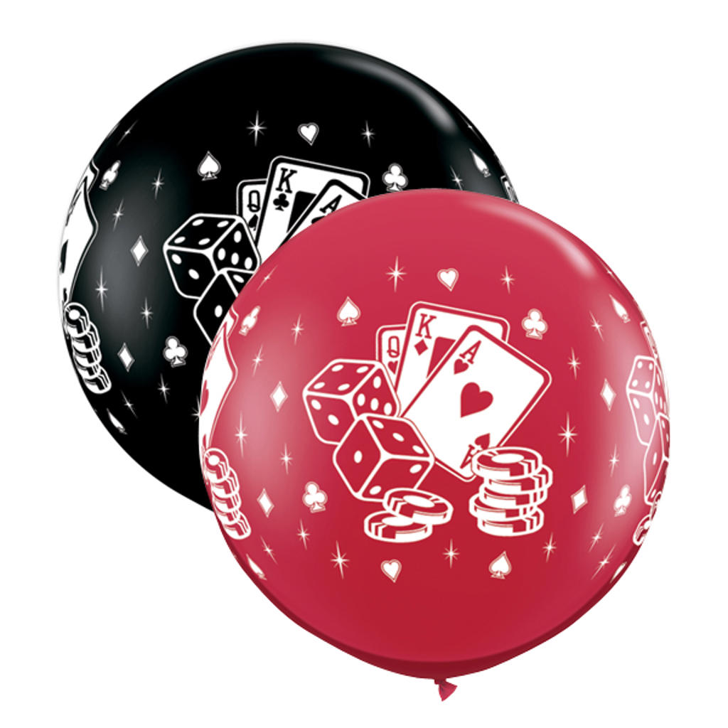 CASINO DICE & CARD BALLOON 3'