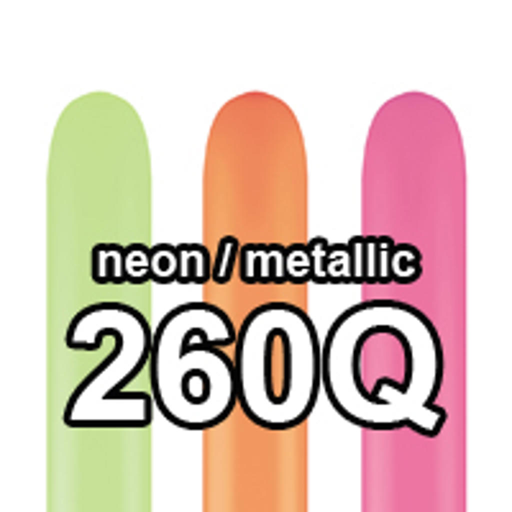 FIGURBALLONER Neon / Metal - 100 stk.
