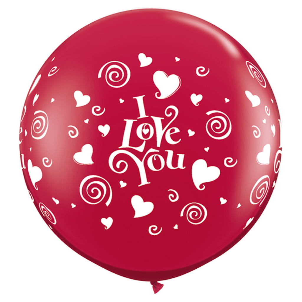 I LOVE YOU BALLOON 3' - 2 stk.