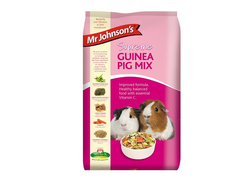 Mr. Johnson’s Marsvin Mix 2,25 kg – Fuldfoder med C-vitamin & Højt Fiberindhold