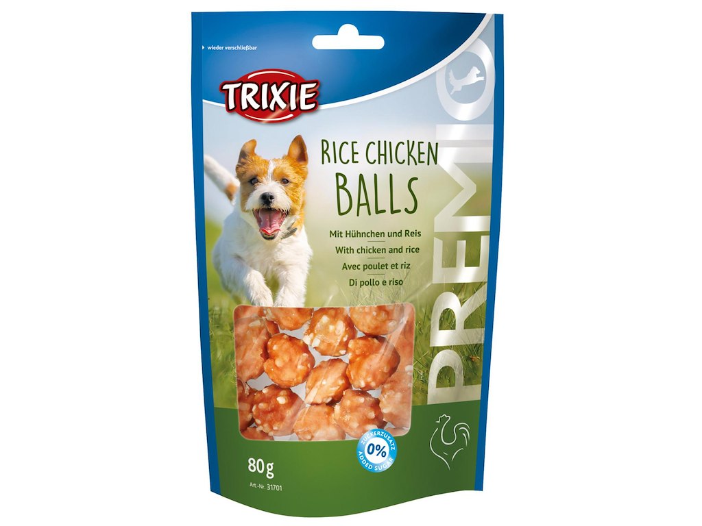 Trixie Premio Rice Chicken Balls – Bløde Hundegodbidder med Kylling og Ris