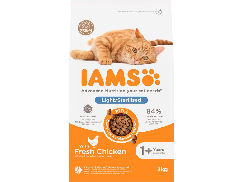  Iams CAT Vitality Adult Sterilised 3 kg
