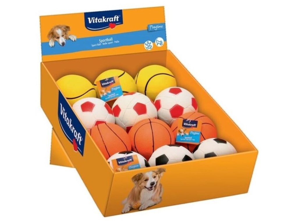 Vitakraft Mosgummibold  1 stk. 9 cm – Blød og Elastisk Hundebold til Leg og Træning