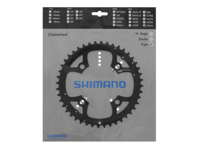 Shimano - 44 tands klinge MTB - Til triple kranksæt FC-M540 - Sort