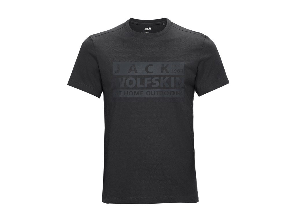 Jack Wolfskin Brand T - T-Shirt Hr. Str. 3XL - Sort thumbnail