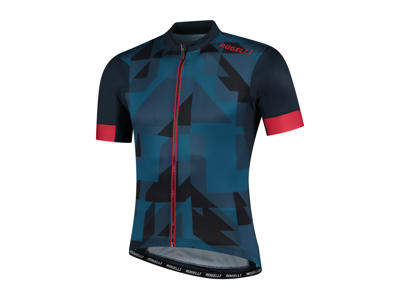 Rogelli Brisk - Cykeltrøje - Korte ærmer - Blå/Rød