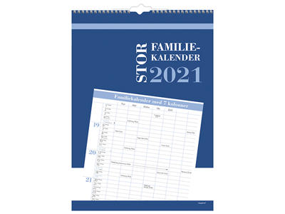 Stor familiekalender, 7 kolonner, FSC Mix