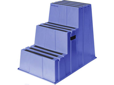 Sikkerhedstrappe | 3 trin | Twin | Blå