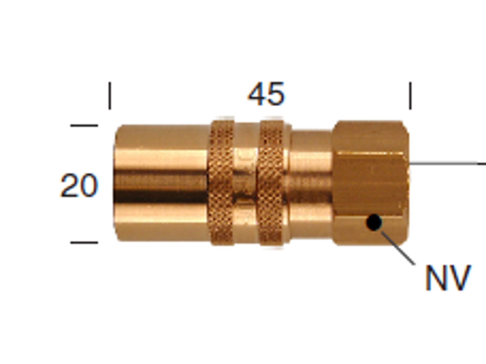 Køb Kobling Dyros 10 udv. gevind 1/4" hos JNF webshop