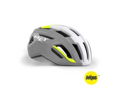 MET Vinci Mips - Cykelhjelm - Grå/Hvid/Gul