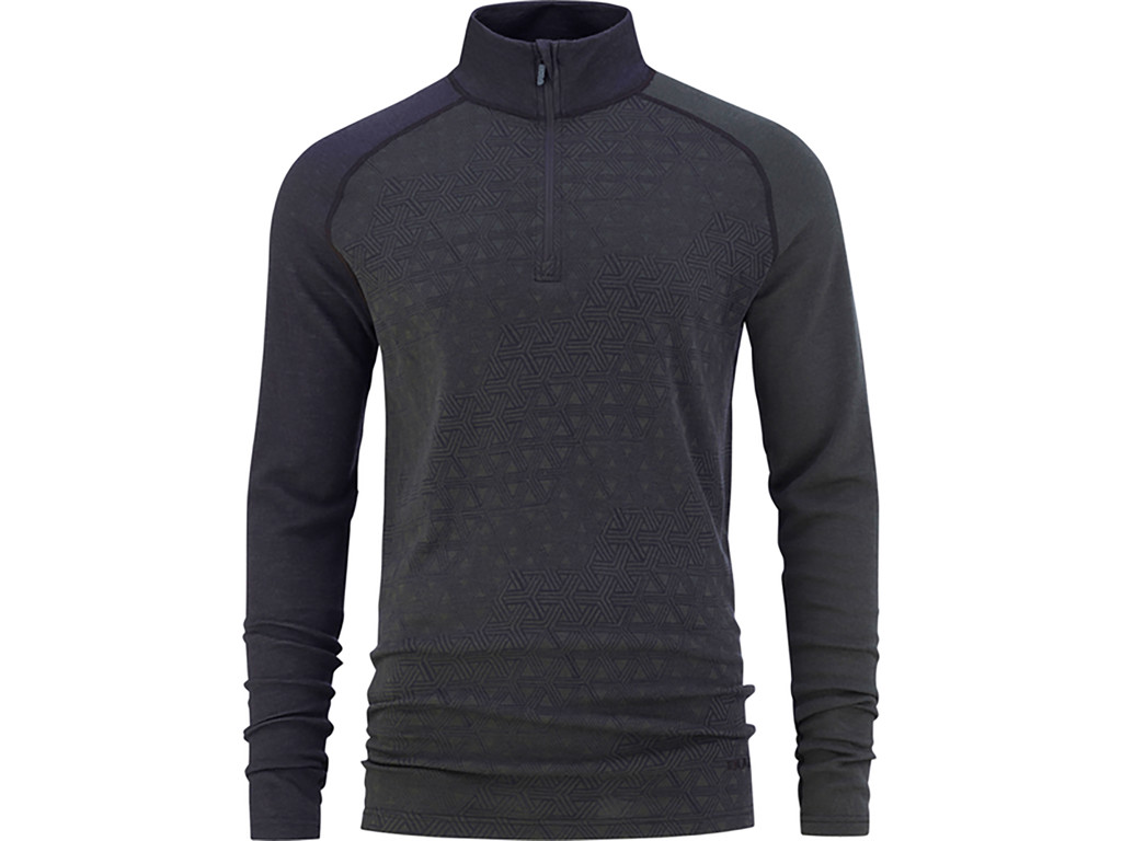 Bula - Geo Merino Wool Halfzip - Svedundertrøje - Olive - Str. L thumbnail