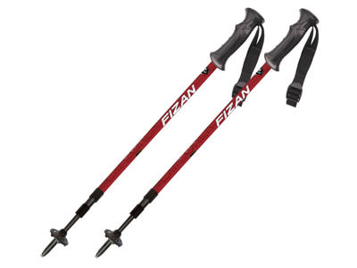 Fizan Explorer - Trekking vandrestave - 2 stk. - Rød