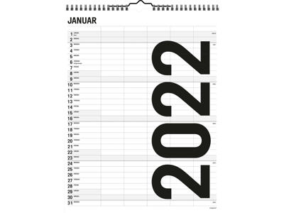 Familiekalender Mayland | Sort/Hvid | 5 kolonner | FSC Mix