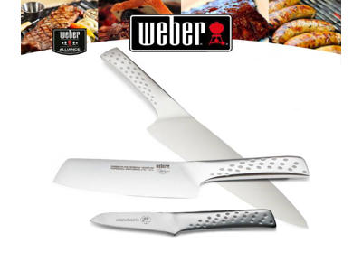 Weber Style kokkekniv, grønsagskniv og urtekniv