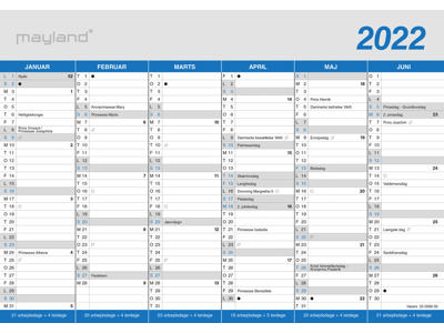 A4 kontorkalender, klassisk, FSC Mix
