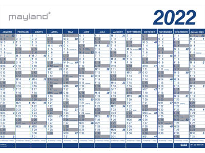 Kæmpekalender 2022, 1x13 mdr., PP-plast, 10 stk.