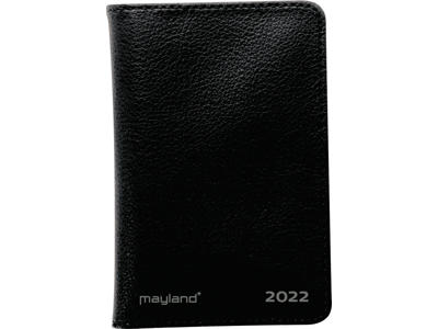 Lommekalender MAyland | Nano Planner | Mappe i sort kunstski