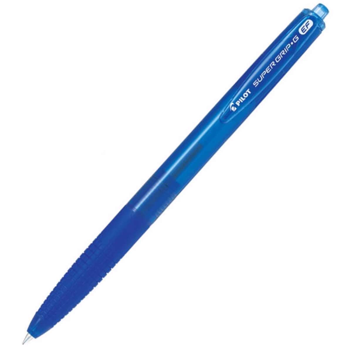 Køb Kuglepen Pilot SuperGrip G blå 0,18mm Extra Fine hos Kontorlands